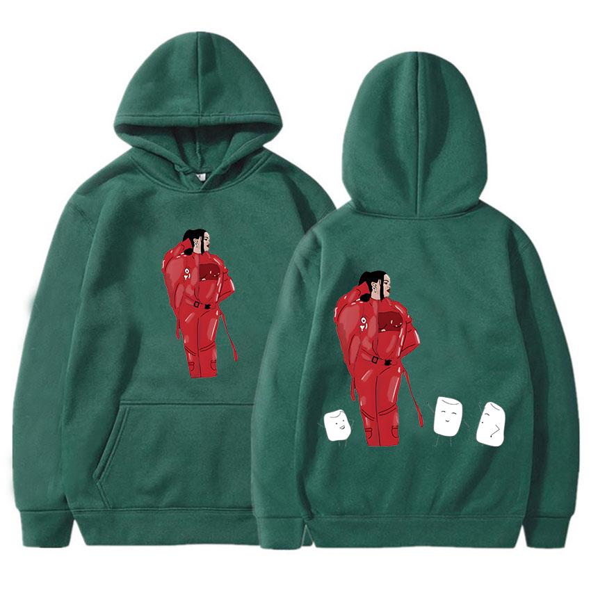 

Толстовка с капюшоном в стиле хип-хоп с принтом Рианны, двухсторонняя готическая флисовая толстовка с карманом, одежда в стиле Харадзюку, ретро-пуловеры XXXL