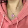 Dámský řetízek s přívěskem Diamantový Hrad Srdce Módní Roztomilý Barevný Princezna Šperk pro Přítelkyni Nejlepší Kamarádky