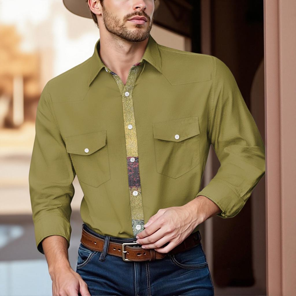 Men'S Fashionable Lapel And Shoulder Length Short Sleeved Casual Top