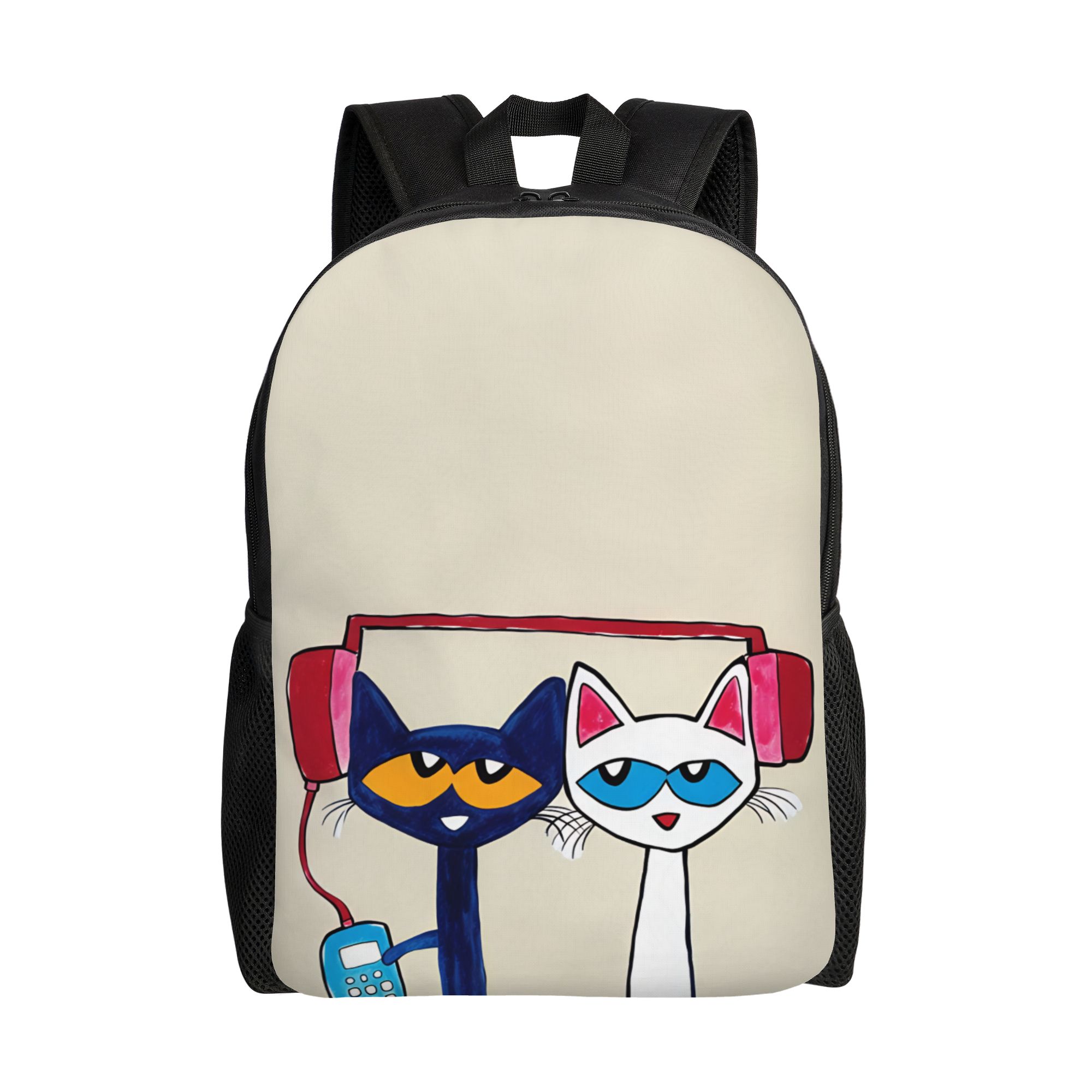 Pete The Cat Sterren Stripboek Rugzak Jeugd Zachte Rugzakken Polyester Stijlvolle Middelbare School Tassen Buiten Ontwerper Rugzak as picture