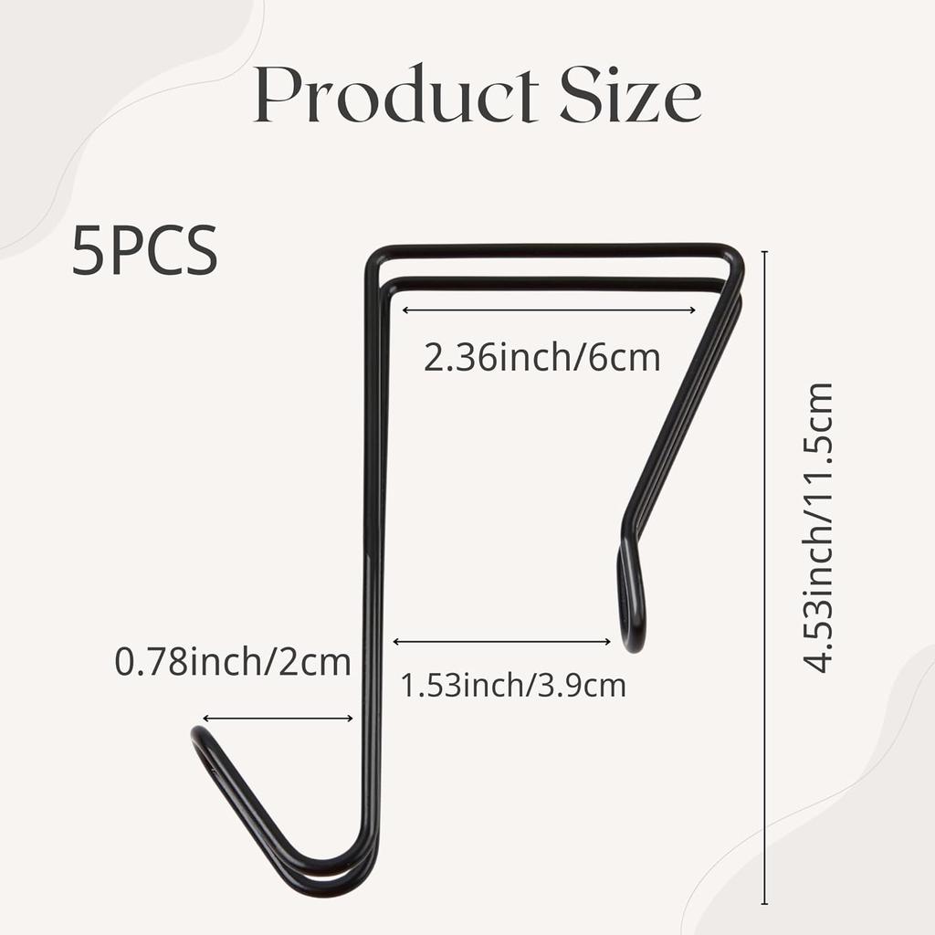 5 Pack Wire Cubicle Hook,Cubicle Accessories Wall Hangers for Clothing Mirrors, Pictures, Hats, and Bags In Office Cubicles Panels Cubicle