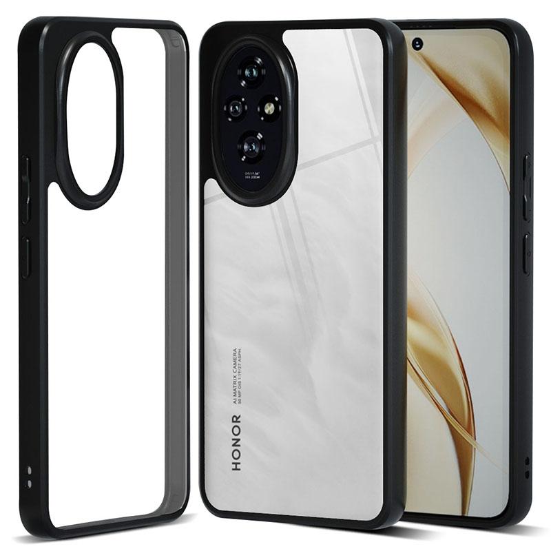

IBMRS Чехол для Honor 200 5G 2 в 1 Гибридный Жесткий ПК Мягкий ТПУ Чехол для телефона Transparent Black