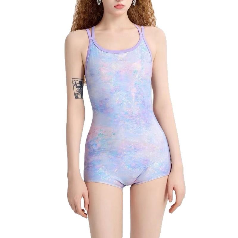 1011 New Flat-angle Racing Swimsuit Women's High-end Swimming Pool Professional Training Hot Spring Quick-drying Swimsuit