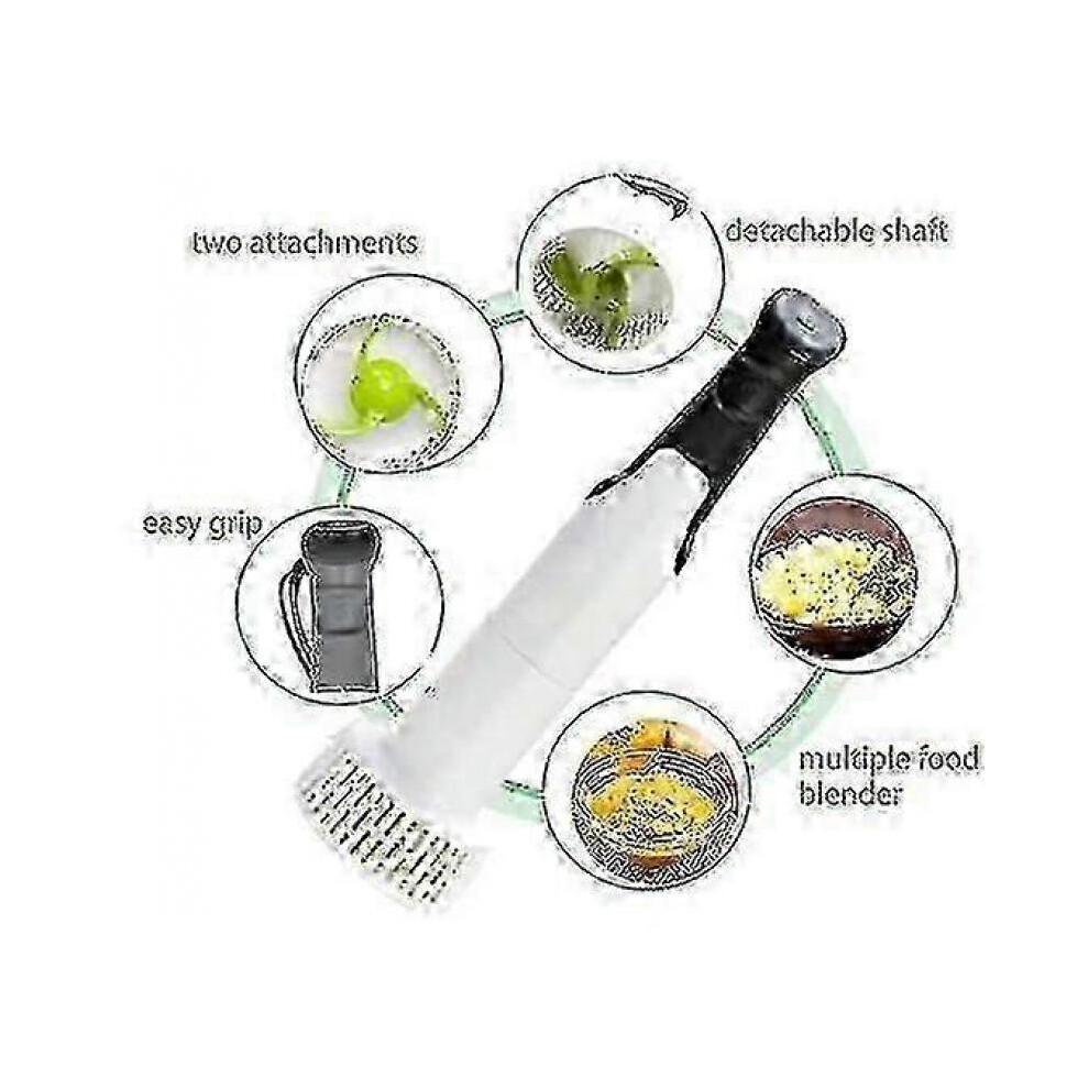 Elektrischer Kartoffelstampfer, Handmixer Gemüseschneider 3-in-1 Set Mehrere Pürier- und Mixwerkzeuge Tauchmixer für perfektes Mixen und Pürieren