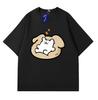 MINISO Cute Cartoon Maltese Line Dog Printed Tshirt Shortsleeve Women Men Couple Casual Loose Versatile Hotselling Tees