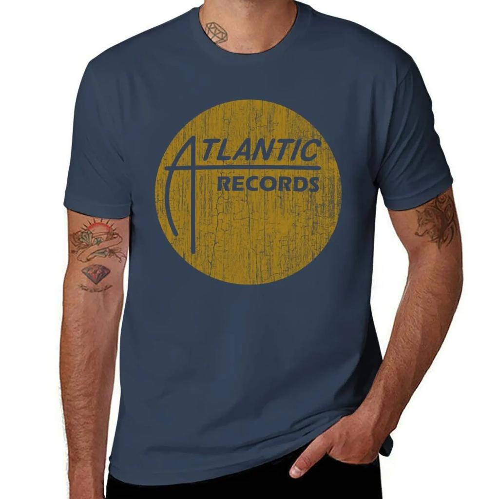 Atlantic Records T-Shirt übergroß Herrenkleidung Anime-Sachen Shirts Grafik-T-Shirt Herren
