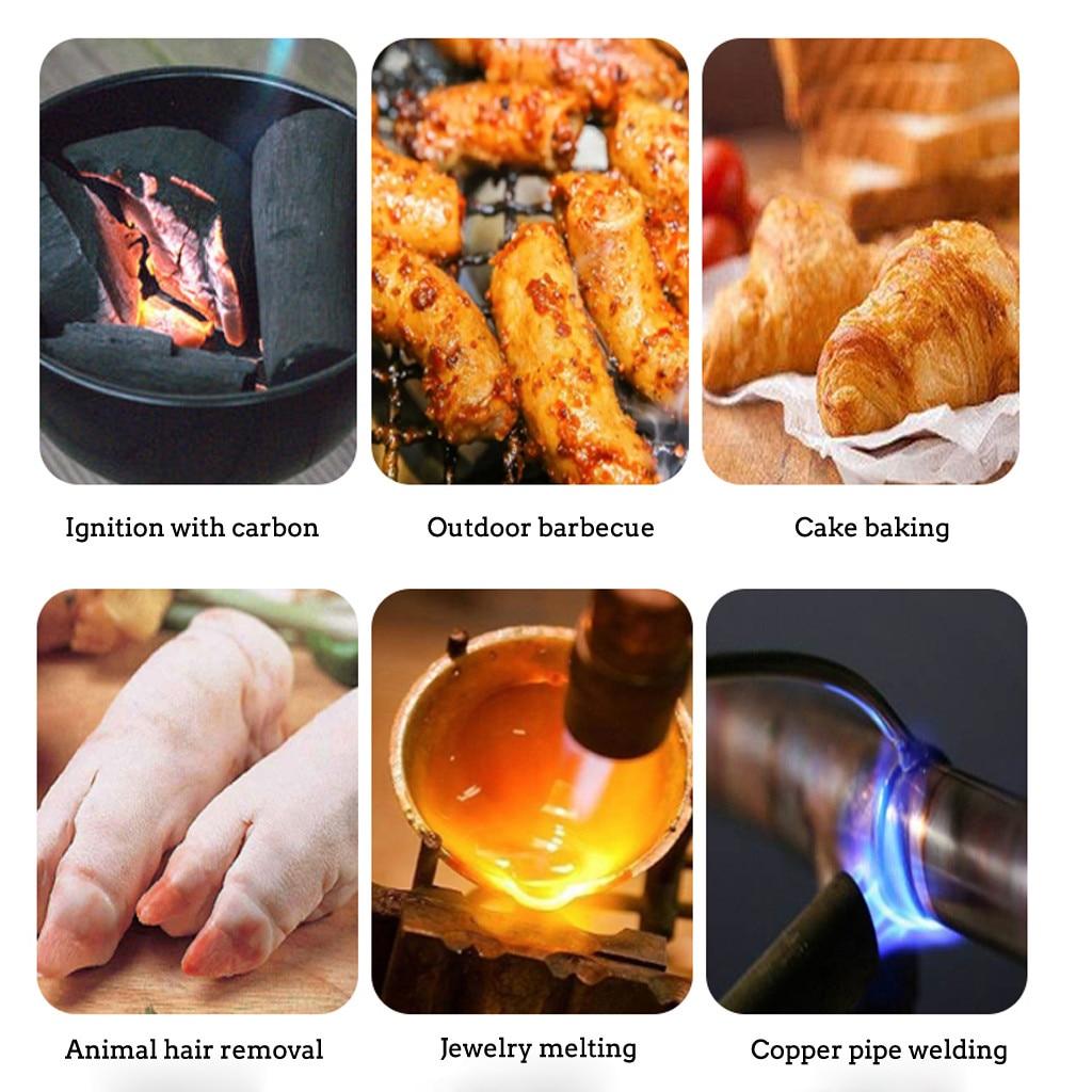 Kitchen Torch Butane Lighter Chef Cooking Torch Lighters Adjustable Flame Lighter BBQ Ignition Spray Gun Picnic Tools For Outdoor Home
