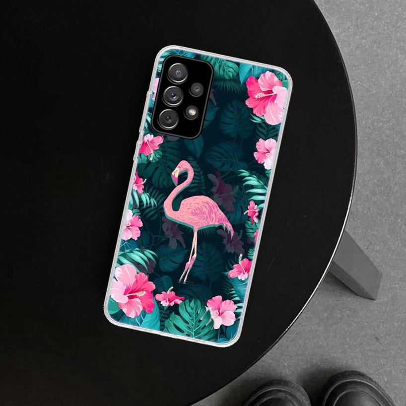 Pink Red Flamingo Bird Phone Case Cover For Samsung Galaxy A17 A16 A26 A36 A56 A57 A37 A15 A25 A35 A55 A14 A24 A34 A54 A13 A23 A