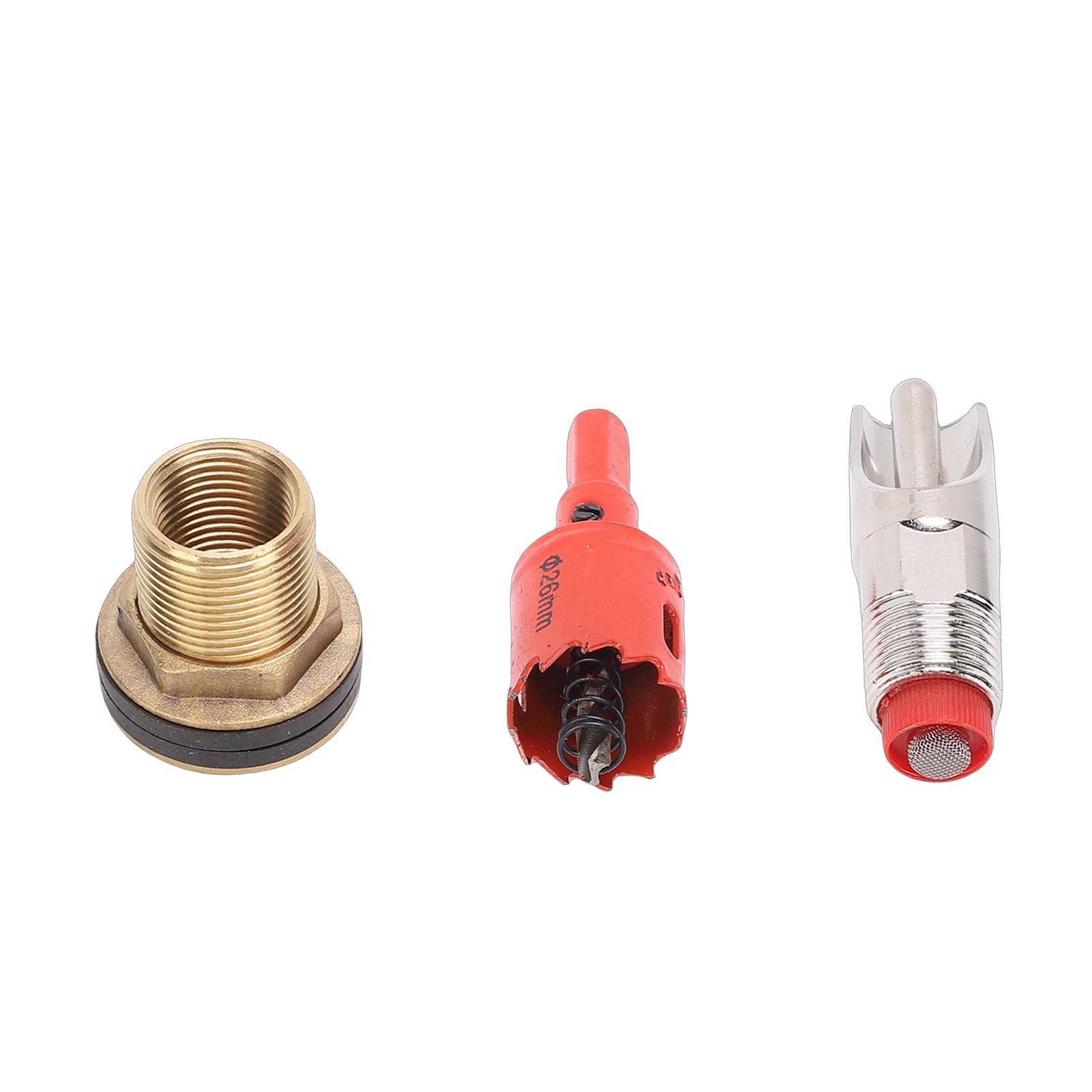 Pig Nipple Waterer Copper Stainless Steel Automatic Pig Nipple Drinker with Connector and Drill Bit for Farm