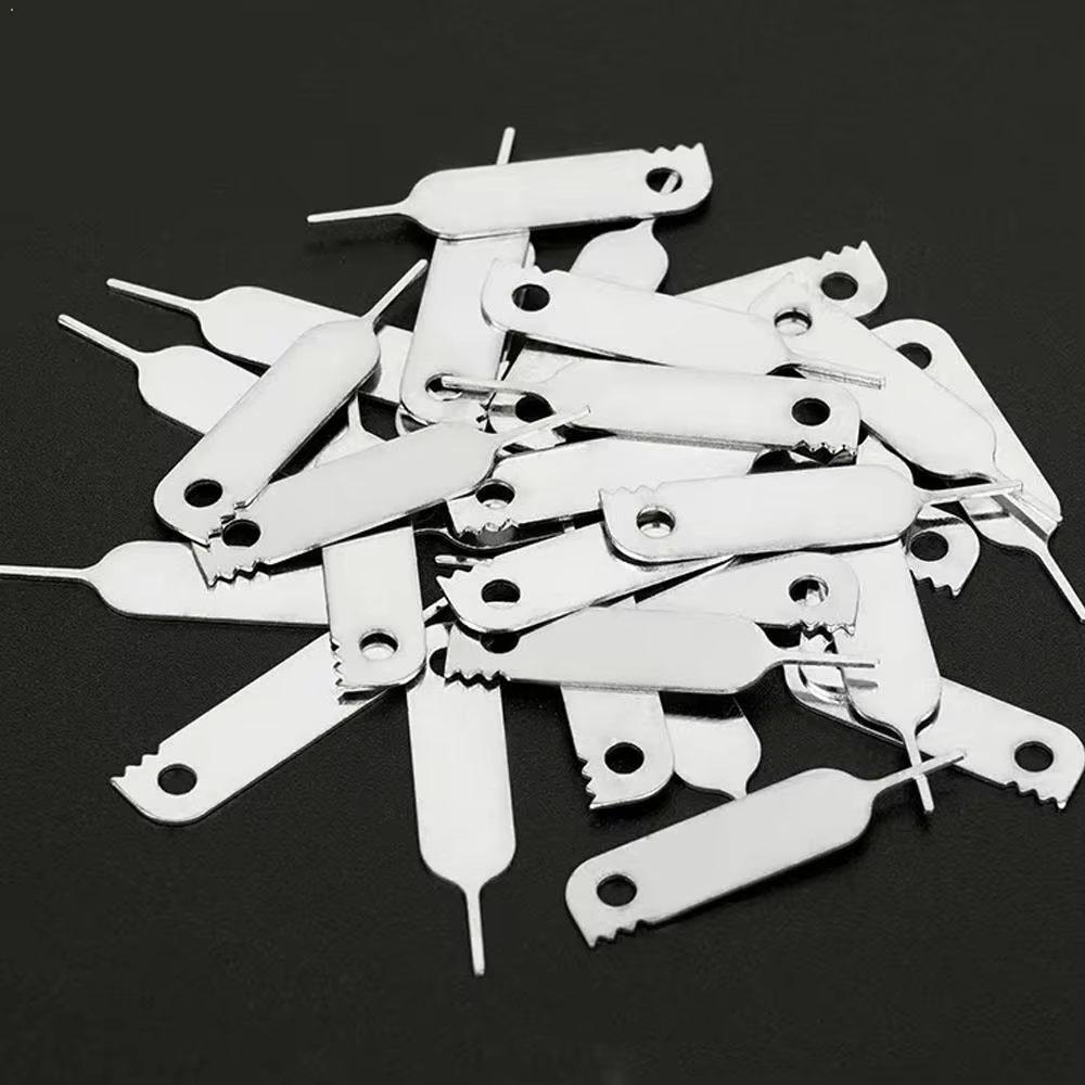 100Pcs Metal Eject Sim Card Tray Open Pin Needle Key Tools for Express Delivery Universal Phone for iPhone All Mobile Phone