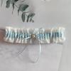 Elegant Lace Trim Wedding Thigh Garter Belt With Faux Pearls Rhinestones Accents And Satins Bows For Bridal Accessories