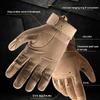 Winter Gloves for Men's Rubber Shell Protection Thickened Warm Tactical Gloves All Finger Touch Screen Outdoor Riding Cold Glove