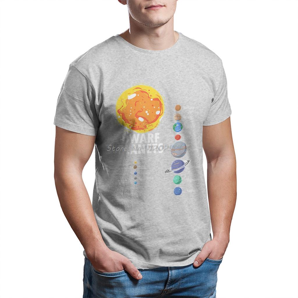 Solar System Dwarf Planets Outer Space Astronaut T-Shirt Cotton T Shirt Harajuku Tshirt Tees Streetwear Men's Clothing