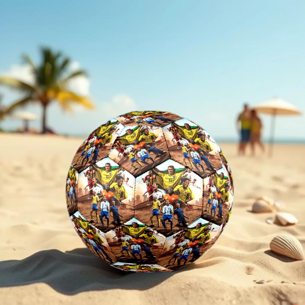1pc Global Soccer Stars Size 5 Football Soccer Balls, Competition Sport Football Indoor And Outdoor Training Ball.Q702026