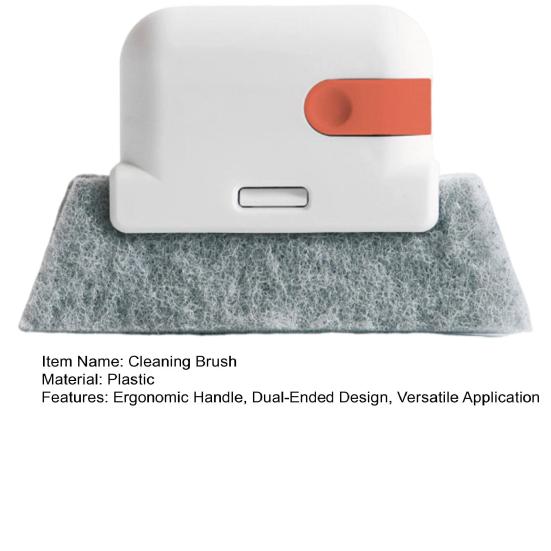 Gap Cleaning Brush Dual-Ended Design Wear-resistant Gap Brush Bathroom Crevice Brush with Brush Scraper Home Cleaning Tool
