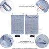 100% Linen Hanging Storage Bag with 20 Pockets, Wall Hang Over The Door Closet Organizer for Socks Underpants, Blue