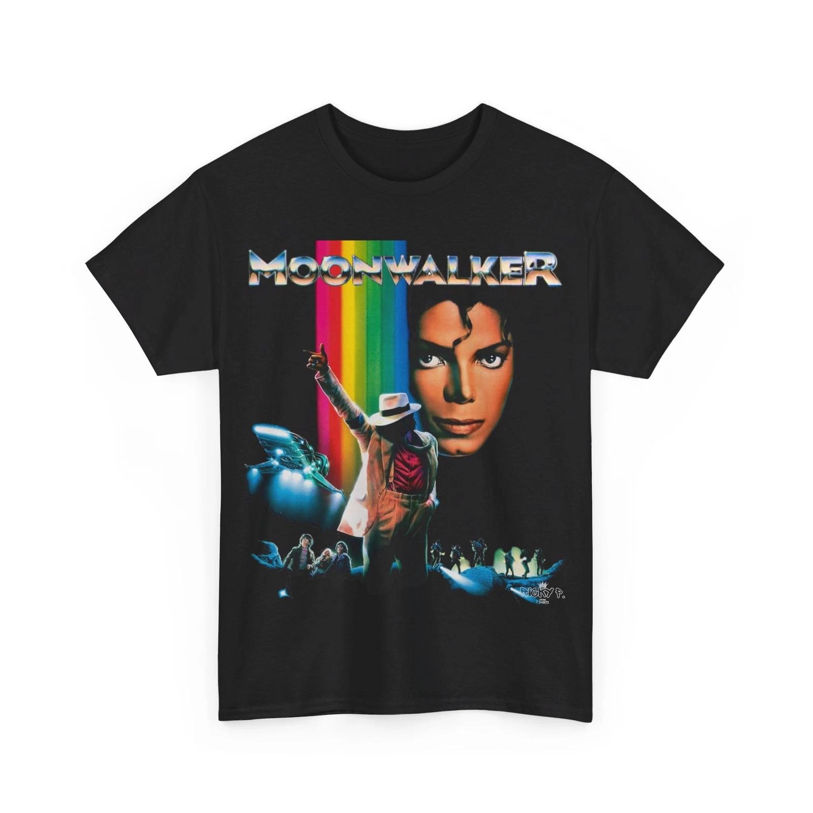 Michael Jackson Moonwalker Movie 100% Cotton T-shirt Mens Tees Top Unisex Heavy Cotton Tee 3XL
