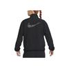 Nike Loose Stand Collar Solid Color Zip-Up Jacket Women Outerwear Black FB4695-010