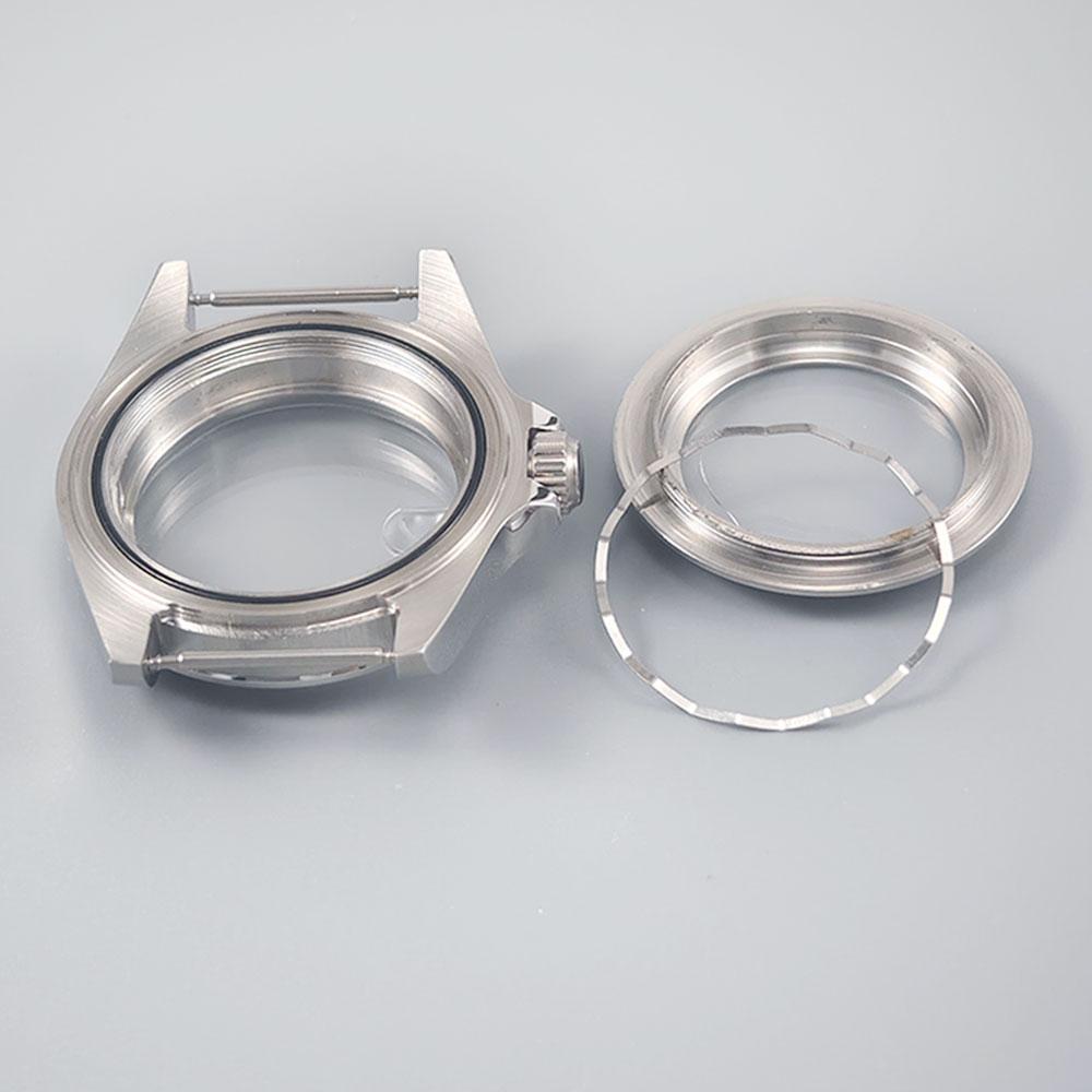 39MM Old EXP 24 Hour GMT Steel Bezel Watch Case for NH34 NH35 NH36 Movement Sapphire Glass Explorer Watches Case Accessories