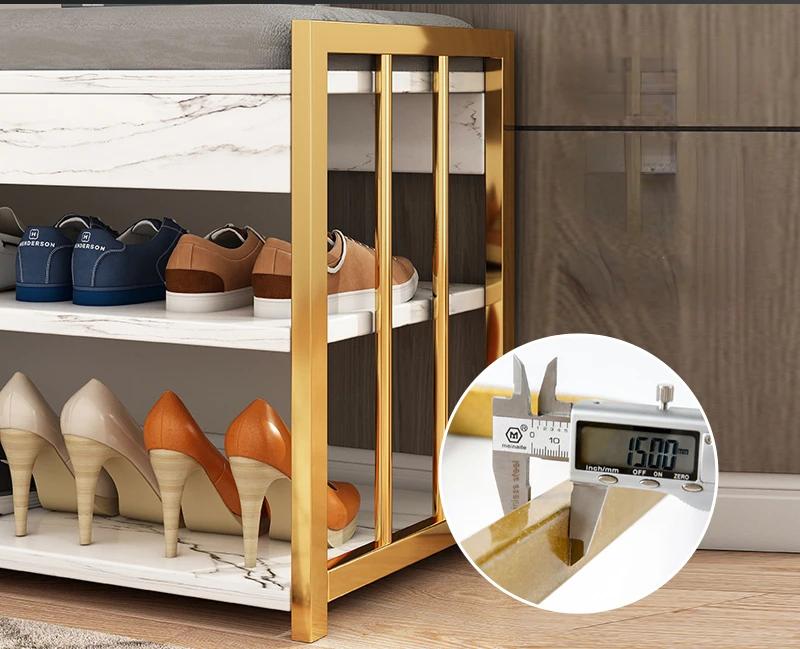 Change Shoe Stool Home Door Light Luxury Shoe Cabinet Wear Entrance Stool Net Red Long Strip Entry Shoe Rack