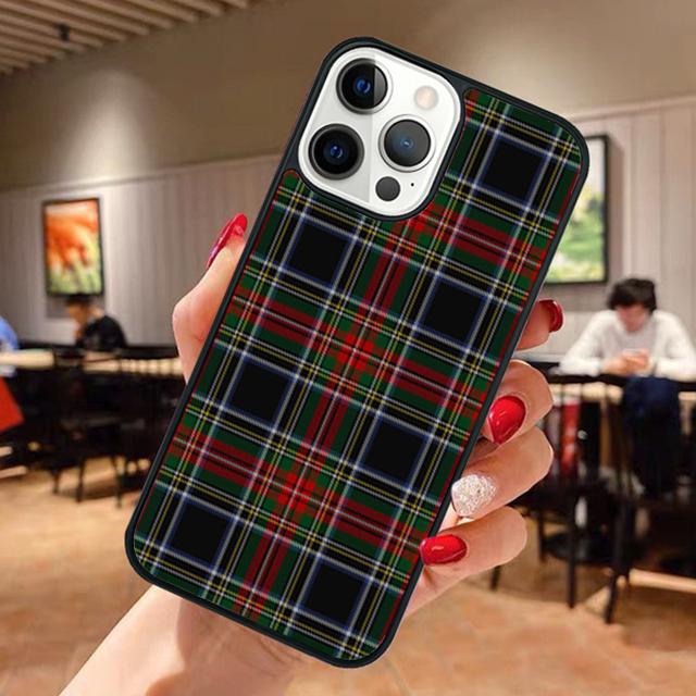 Clan Stewart Dress Tartan Plaid Pattern Phone Case For iPhone 17 Air 13 12 14 15 16 For Apple Pro Max Plus