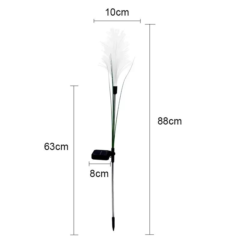 1/2pcs Solar Garden Light Outdoor Waterproof Reed Light Thanksgiving Wedding Party Decora Garden Fences Lawn Solar Power Lamp