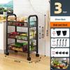 Movable Multi-Layer Kitchen & Bathroom Storage Rack for Fruits & Vegetables