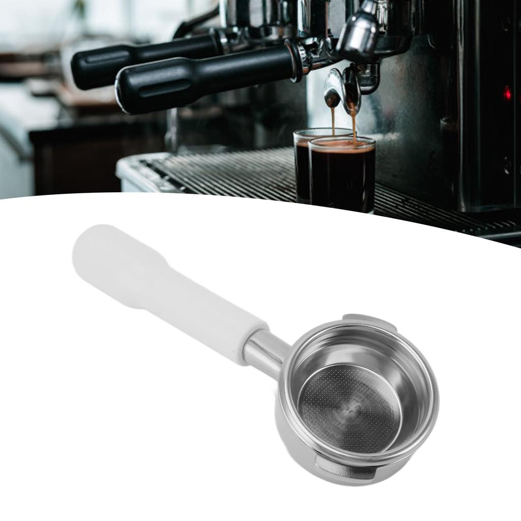 58mm Coffee Bottomless Portafilter Stainless Steel with 58mm Filter Basket Easy to Clean Coffee Machine Accessory for  