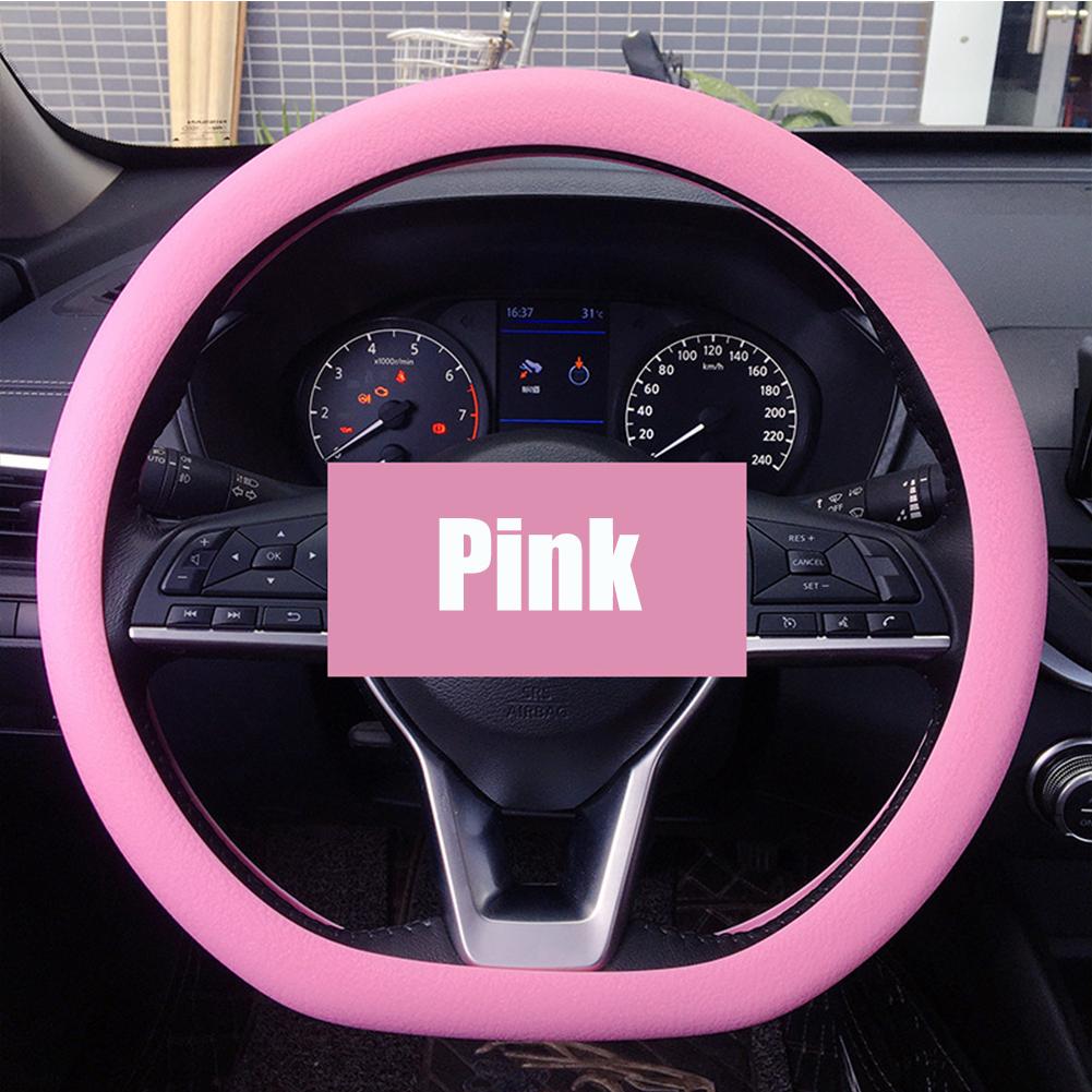 Universal Car Silicone Steering Wheel Cover Elastic Non-Slip Cover For 32-47cm Steering Wheel Multi Color Car Decor Accessories