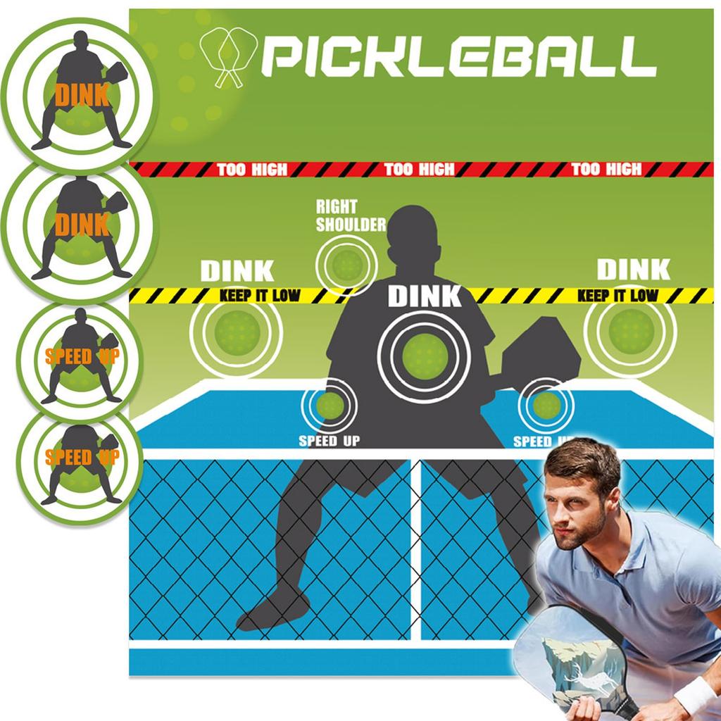 Pickleball Hitting Pad & Training Wall Sticker Portable Training Aids
