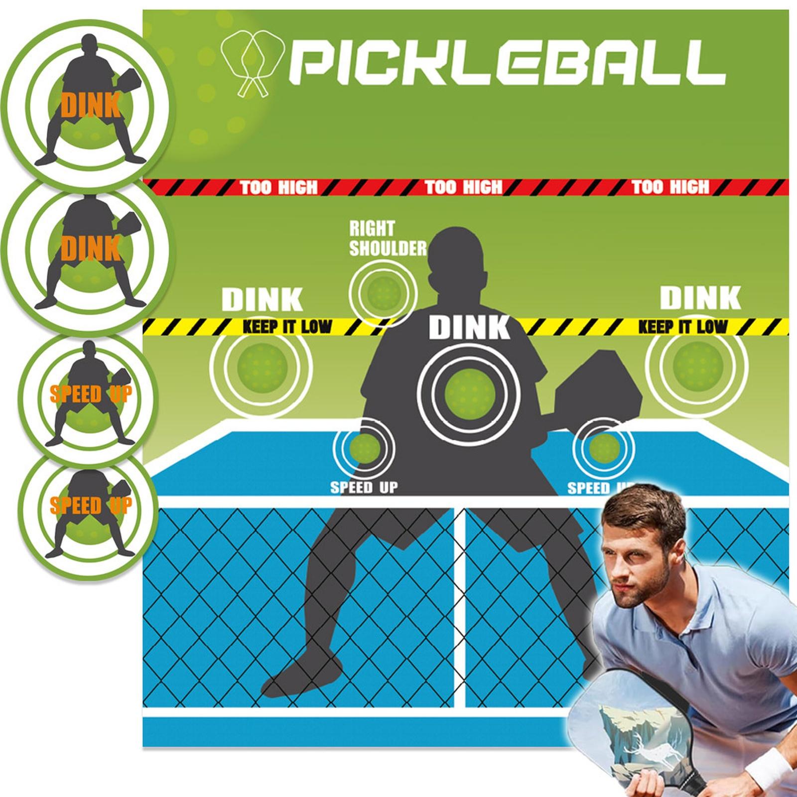 Pickleball Hitting Pad & Training Wall Sticker Portable Training Aids one size