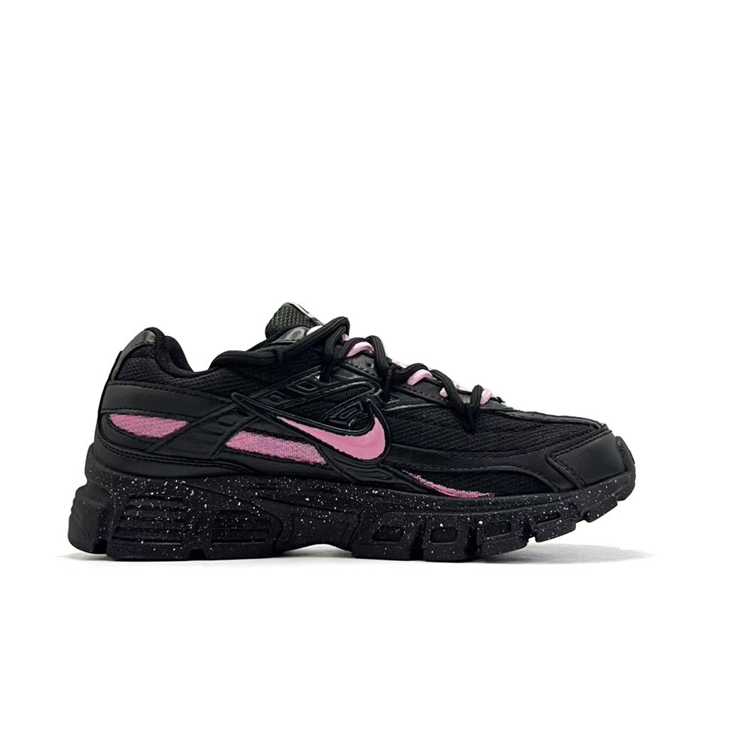 Nike Initiator Textil, Leder Dämpfung, Abriebfest Niedrig geschnitten Sprint Stadt Pendeln Laufschuhe Unisex Schwarz Pink FQ6873-101(Team1356-)