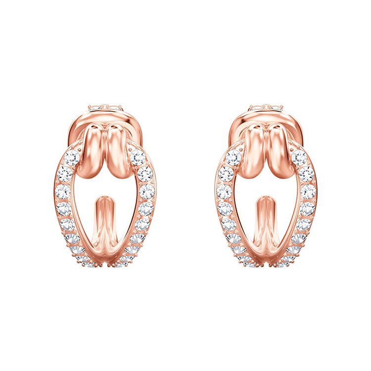 Swarovski Lifelong Pierced Exquisite Fashion Crystal Earrings Women Earrings 5392920 Box (Random Color),Rose Gold