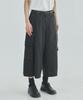 Ladeuedisyeon Rayon Culotte Cargo Pants_Black [Belt Included]