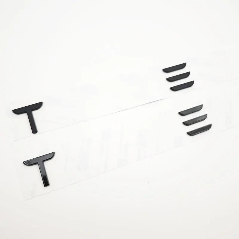 NEW 3D Letters Tesla Logo Carbon Chrome Black Red Badge Car Rear Trunk Stickers For Tesla Model 3 Y X S Back Decals Accessories