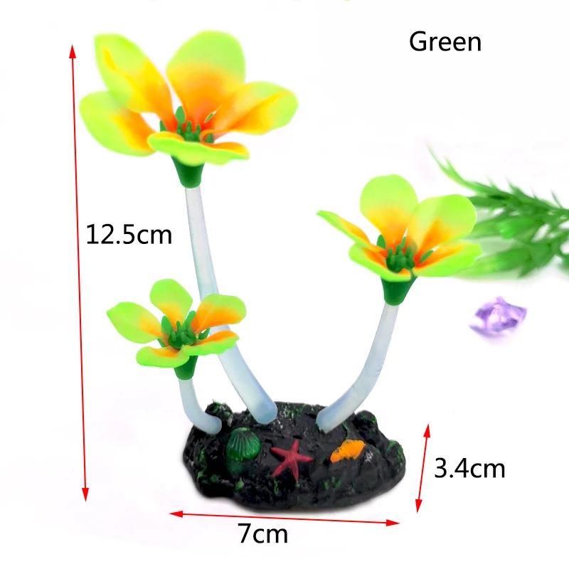 

Beautiful Simulation Artificial Aquarium Plastic Plants Decoration Aquatic Fish Tank Ornaments Water Flower Landscape Decor зелений