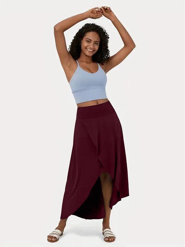 Chic Summer Women's Irregular Drape A-line Long Skirt - European & American Fashion