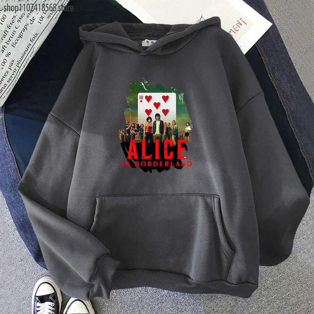 Anime Alice In Borderland Sweatshirt Usagi Arisu Kuina Chishiya Hoodie Spring/Autumn Winter Clothes Men Hoodies