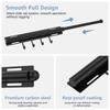 Pull-Out Closet Valet Rod Retractable Wardrobe Clothing Slide Rail with 4 Hook Extending Closet Rod Hanger Rack