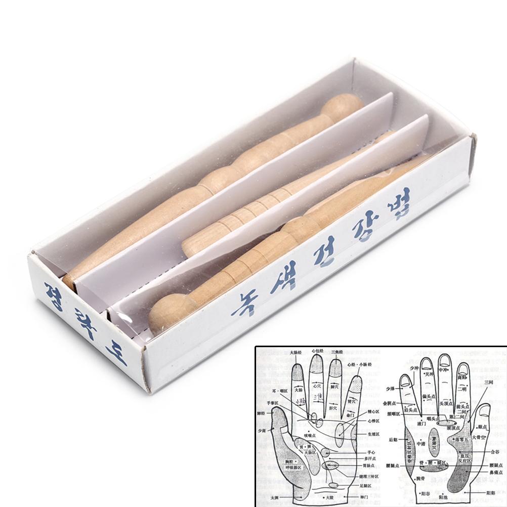 Wooden Foot Massage Stick Muscle Pain Relief Relaxation Tool Reflexology Original 1/3 Pcs Wooden Foot Massage