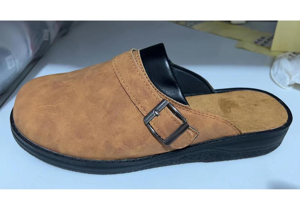 2025 Men's Closed-Toe Wedge Sandals - Casual Beach & British Style Slippers