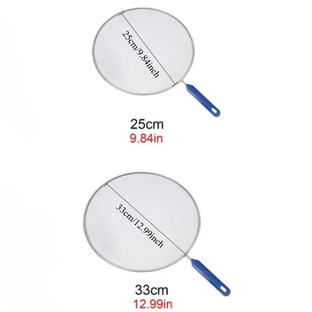 25/33cm Splash Guard Oil Splash Guard with Handle Splash Guard Frying Pan Oil Pan Splash Guard Reusable Kitchen Utensils