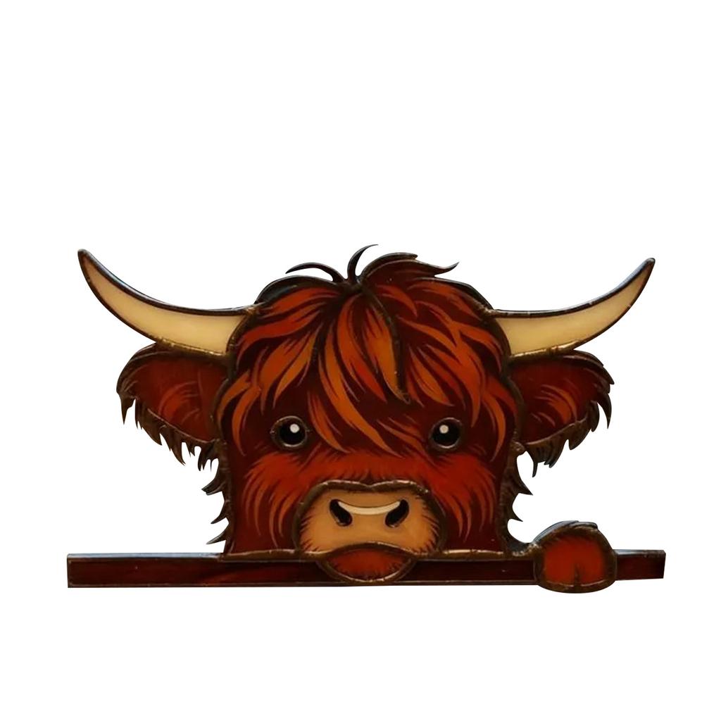 Kuh Fenster Eckdekoration, 3 Guckende Kuh Fensterornamente, Einfach zu installierende Weihnachts-Kuhdekorationen, Bauernhoftier Weihnachtsdekorationen, Geeignet