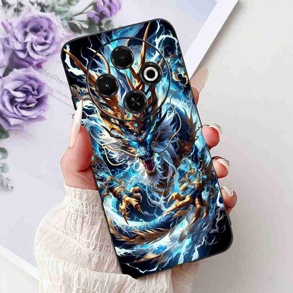 2024 For Tecno Spark 30C KL5 Phone Case For Tecno Spark 20C 30C Case Shockproof Cover Spark20C Cool Dargon Pattern