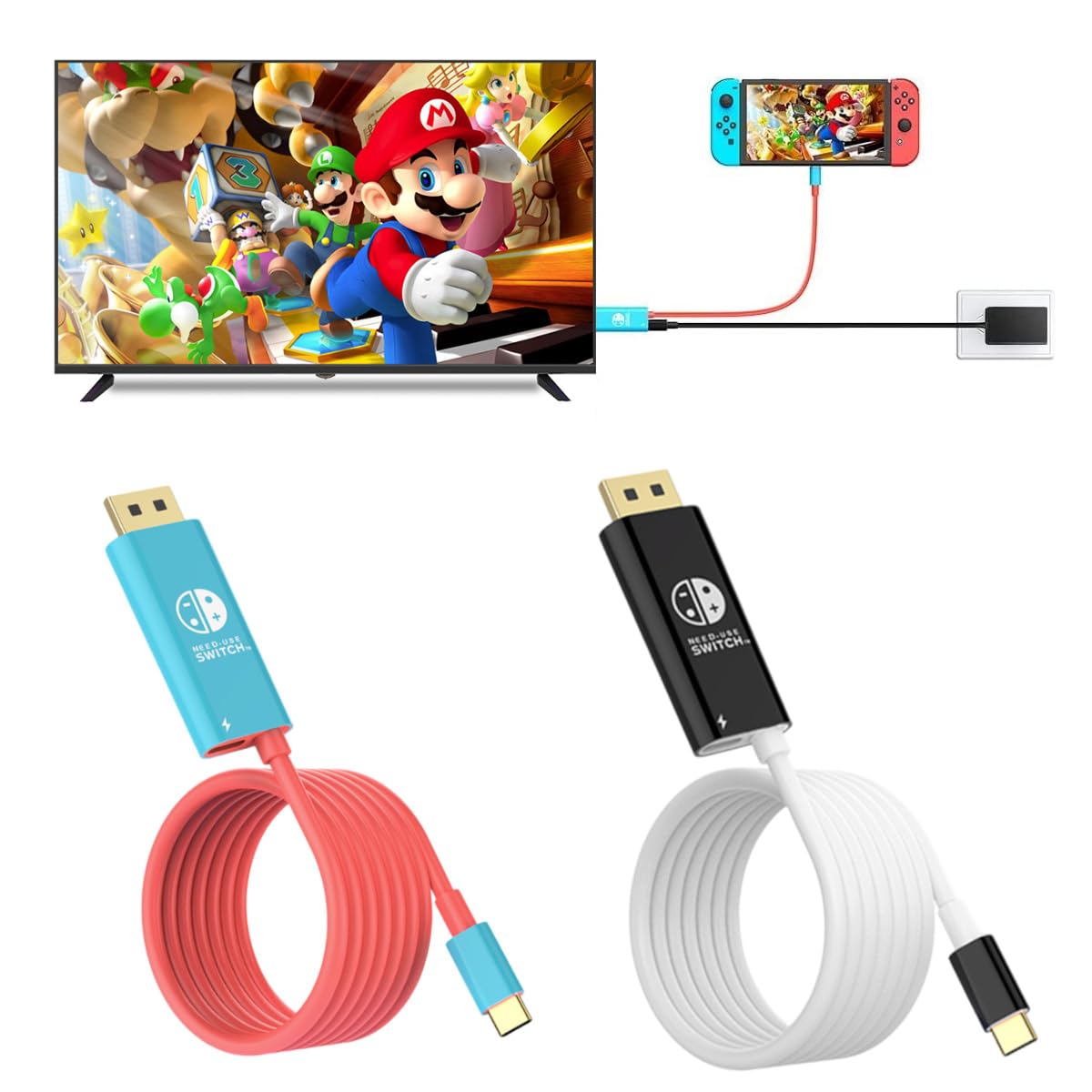 

Speed x Puglife Mirroring Multi Cable Switch HDMI Conversion TV Output Cable Charging Compatible Model with [High 4K] USB-C (Compatible