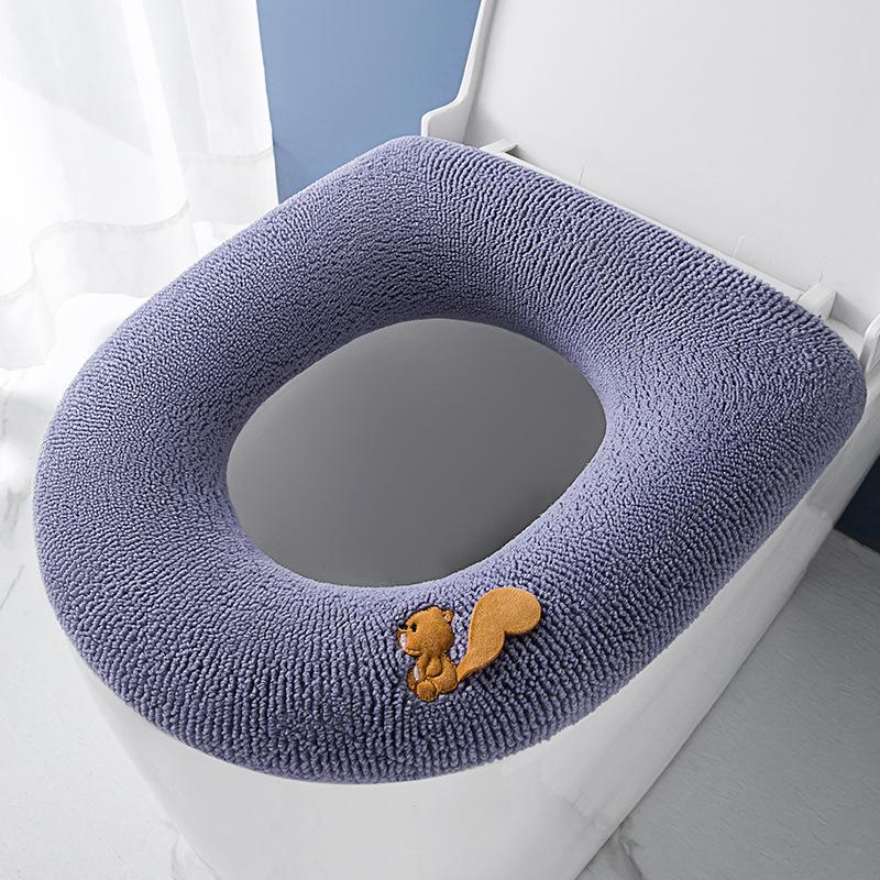 Newest Thicken Toilet Seat Cover Mat Winter Warm Soft Washable Mat Seat Case Toilet Lid Pad Bidet Cover Bathroom Accessories