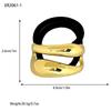 Vintage Chunky Hollow Double-layer Metal Hair Clips For Women Hairbands Elastic Scrunchies Hair Ropes Fashion Hair Accessories