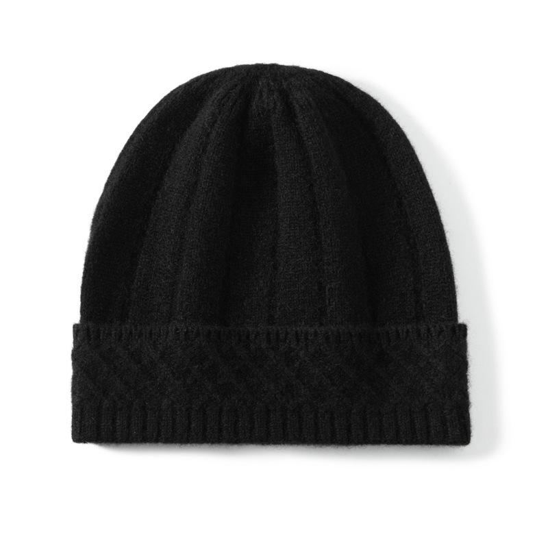 Thickened Cashmere Hat Winter Stacking Hat Cold Hat Baotou Ear Protector Outdoor Riding Hat Knitted Cold Hat