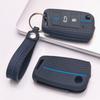 Key Fob Cover for VW Golf Tiguan Passat Polo Octavia A7 Mk7 Mk2 B8 with Keychain Anti-Scratch Surface Shockproof Structure Soft Grip Texture