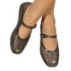 Women's Mesh Mary Jane Flat Shoes Breathable Lightweight Slip On Round Toe Casual Footwear with Adjustable Strap for Daily Wear